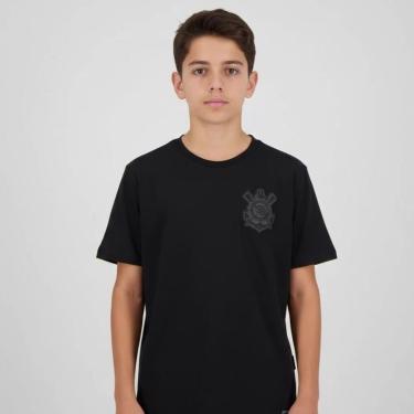 Imagem de Camiseta Corinthians Coimbra Brasão Infantil Preta-Unissex