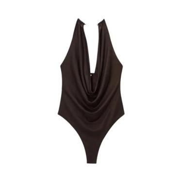 Imagem de Body Sexy Sem Mangas E Costas Descobertas Para Mulheres, Conjunto De V