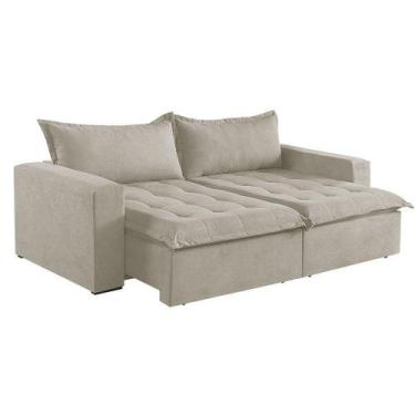 Imagem de Sofá Cama 2 Lugares Retrátil Reclinável Linho M-184 Martins Creme - MA