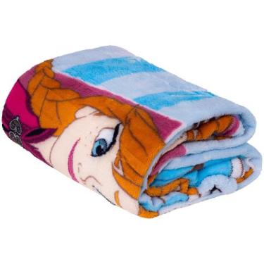 Imagem de Manta de Microfibra Fun Solteiro Infantil Frozen Jolitex, Azul, Soltei