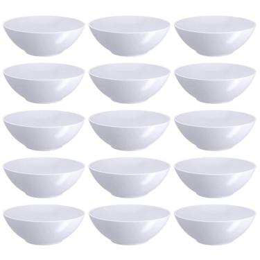 Imagem de Kit 15 Bowls Plástico Tigela Servir 500ml Coza Pote Redondo Restaurante Sobremesas