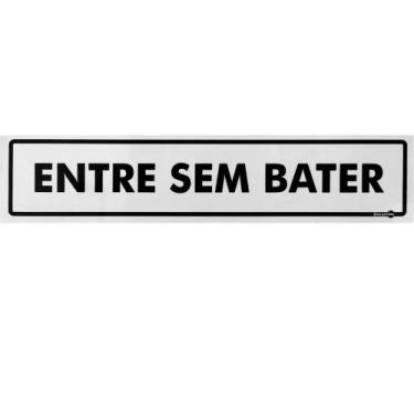 Imagem de Placa Entre sem Bater 30 x 6,5 Cm PS43 Encartale
