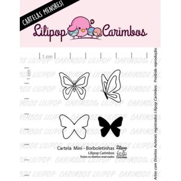 Imagem de CARTELA DE MINI CARIMBOS BORBOLETINHAS LILIPOP - 12 Peças - no-brand
