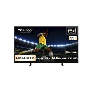 Imagem de Smart TV TCL 55 Polegadas QLED Mini LED 4K A400M WiFi Bluetooth Google TV HDR10+ 144 Hz VRR 55A400M