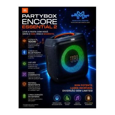 Imagem de Caixa De Som Bluetooth Jbl Partybox Encore 2 Essential cor Preto, Bivo