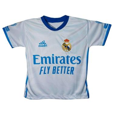 Imagem de Camiseta Infantil Real Madrid Branca Torcedor Benzema