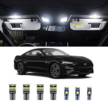 Imagem de Kit de 8 peças de luzes LED interiores super brilhantes com mapa de LED para Ford Mustang 2015 2016 2017 2018 2019 2020 2021 todos os modelos