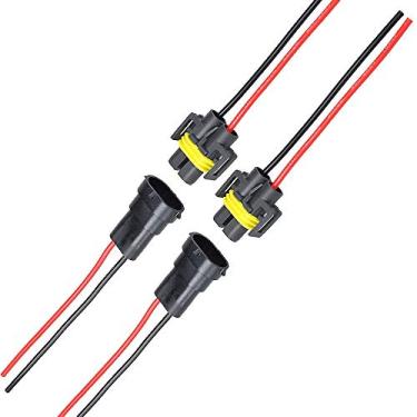 Imagem de MUYI 2 conjuntos de adaptadores H11 H8 fêmea e macho conector rabicho chicote de fiação para farol de neblina