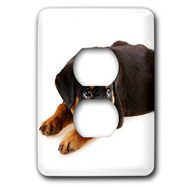Imagem de 3dRose Tampa de tomada com 2 plugues Rottweiler Puppy lsp_4185_6