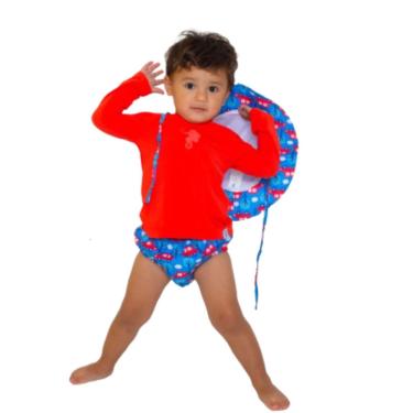 Imagem de Blusa Infantil com Proteção Solar FPS50 + Vermelha M EcoePlay