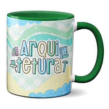 Imagem de Caneca Arquiteto Profissão Arquitetura Presente Criativo (Verde)