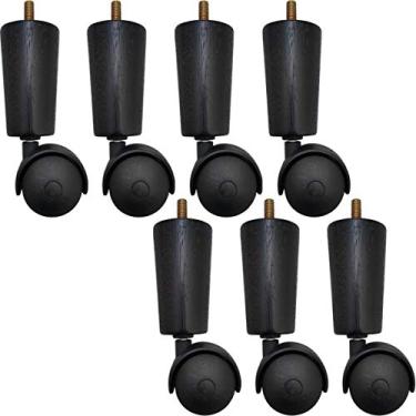 Imagem de Genérico Kit 7 Rodinhas Para Móveis Pé Para Cama Box Casal Rodinhas Com Rodízios