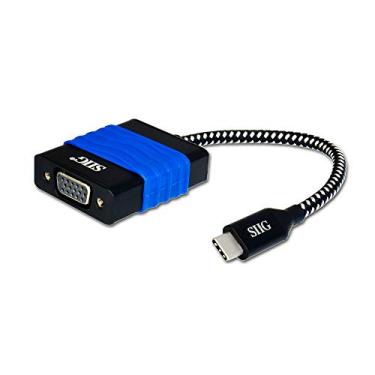 Imagem de SIIG Adaptador USB tipo C para VGA com compatibilidade Thunderbolt 3, compatível com Full HD de até 1080p, é necessário DisplayPort Alt Mode