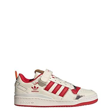 Imagem de adidas Tênis masculino Forum Low, Branco creme/vermelho universitário/branco, 43