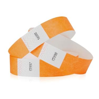 Imagem de 200 pulseiras Wristco Goldenrod Tyvek para eventos - Pulseiras de papel confortáveis resistentes a rasgos, pulseiras de identificação para shows, festivais, identificação de festa de admissão