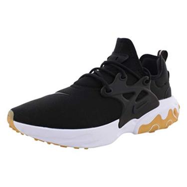 Imagem de Tênis de corrida masculino Nike React Presto, Preto/Branco/Goma Marrom-claro/Preto, 13