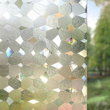 Imagem de Pelicula Adesiva Eletrostatica 3D para Porta de Vidro Cristais 210x180