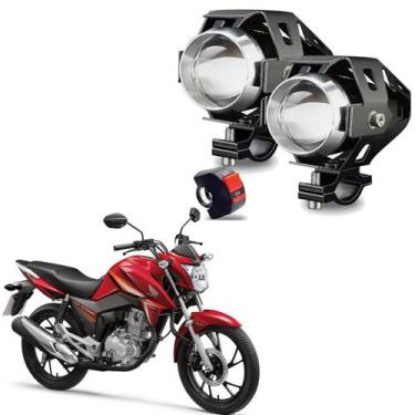 Imagem de Kit Led Farol Milha Moto Honda CG 160 TITAN 2016 2017 2018 2019 U5 - S