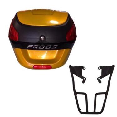 Imagem de Baú 29 litros Dourado com Bagageiro para CG TITAN 160 2016 em diante -