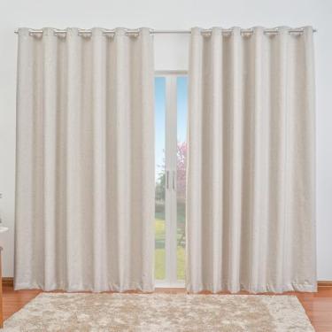 Imagem de Cortina Blackout 100% Vedação Premium Varão 4M (Areia)