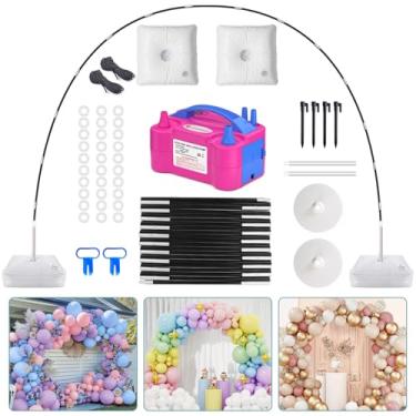 Imagem de IDAODAN Balloon Arch Kit and Balloon Pump, Balloon Arch Stand with Electric Balloon Pump, Adjustable Wide Garland Arch for Wedding Baby Shower Birthday Party Supplies Decorations