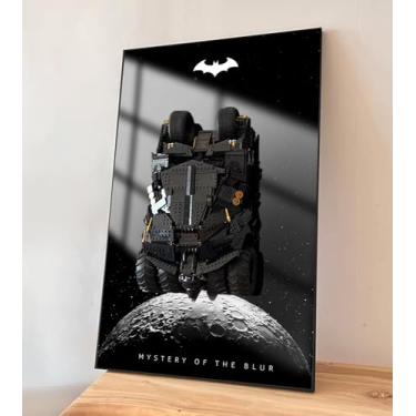 Imagem de ICUANUTY Quadro de parede para Lego DC Batman La Batmobile Tumbler 76240, suporte de parede para Lego Car - presentes ideais para amantes de Lego, tamanho: 75 x 45 cm