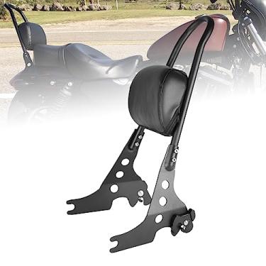 Imagem de Goldfire Motocicleta Sissy Bar Destacável Traseiro Passageiro Encosto Vertical com Almofada Almofada para Harley Sportster XL 883 1200 2004-Up