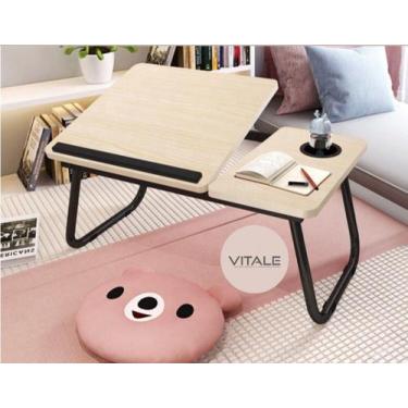 Imagem de Mesa ajustável / bipartida / madeira para notebook - Huihong, Madeira 