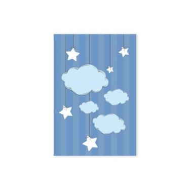 Imagem de Placa Decorativa Infantil Ursinho Príncipe Nuvens 30x40cm - Quartinhos