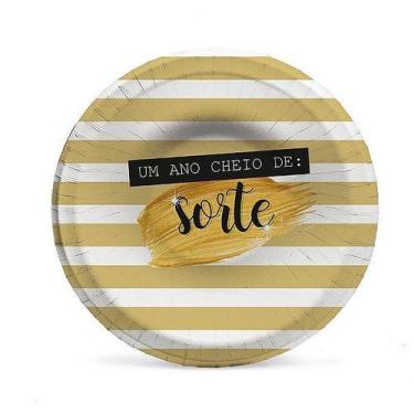 Imagem de Petisqueira de Papel Feliz Ano Novo 18cm - 08 unidades - Cromus Reveil