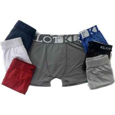 Imagem de Kit 6 Cuecas Boxer Adulto Klot - Box Lisa, GG
