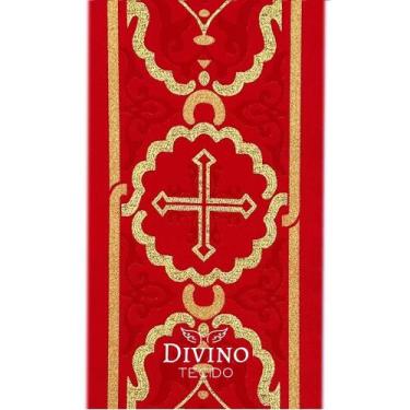 Imagem de Fita Galão Litúrgico 1 m x 16,5 cm larg des 1857 - Vermelho - Rendas I