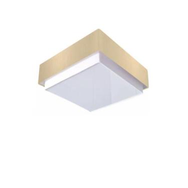 Imagem de Plafon Quadrado Vivare Md-3089 Cúpula em Tecido 40x40cm - Bivolt, Algo