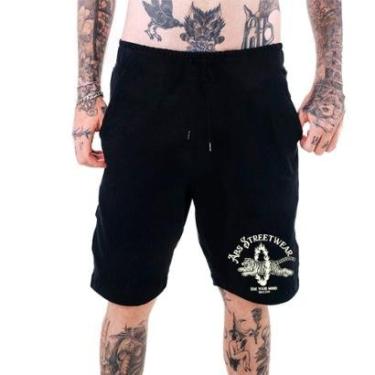 Imagem de Bermuda Masculina Moletinho‎ Tiger Fire Abstract Streetwear Mind Style-Masculino