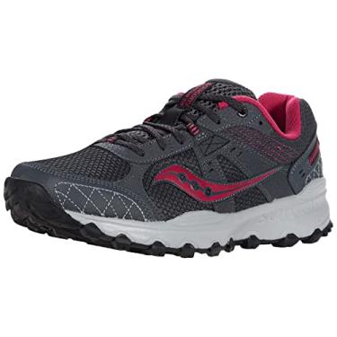 Imagem de Saucony Tênis de corrida feminino Grid Raptor Tr 2, Carvão/Rosa, 37