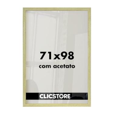 Imagem de Moldura Quadro 71x98 cm Decoração Criativa Quebra Cabeça Puzzle 2000 peças Parede Sala Escritório Game Office c/Acetato (Carvalho)