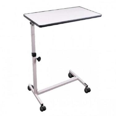 Imagem de Mesa Auxiliar No Leito Hospitalar Com Rodízios (branca) - VAGALUMY