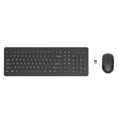 Imagem de Combo de Teclado e Mouse sem Fio HP 330 - com 1600 DPI, Dongle USB Wireless, Digitação Silenciosa, Precisa e Confortável, Layout ABNT2, Preto (2V9E6AA#AC4)