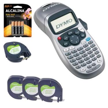 Imagem de Rotulador Eletrônico Letratag Lt100h PRATA C/ 4 Fita 4 Pilha - DYMO