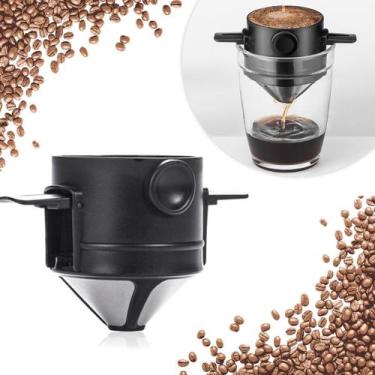 Imagem de Mini Coador Portátil Café Reutilizável Aço Inox Sem Filtro - Shop Mix