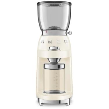 Imagem de Moinho de Café Elétrico SMEG CGF11 Retro 50`s, 3 Níveis de Moagem, 348g, Moedores Cônicos Inox
