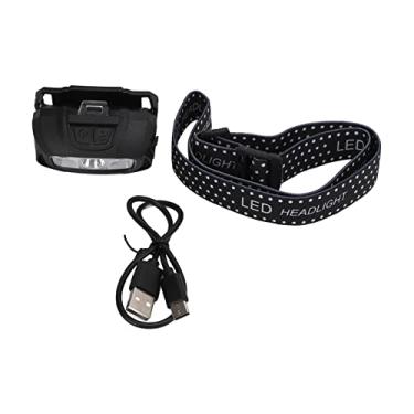 Imagem de Faróis ao ar livre xpg forte sensor de luz lanterna de lanterna lanterna de cabeça Montada de cabeça para acampamento pescando com luz vermelha preto abs 618 modelos 800 mA