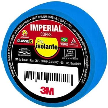 Imagem de Fita Isolante Imperial 18 mm x 10 Metros Azul - HB004297980 - 3M