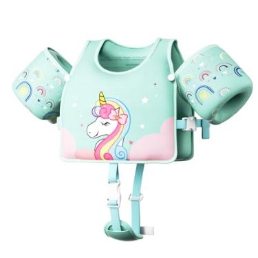 Imagem de Colete de natação para crianças, adequado para crianças de 9 a 29,9 kg, colete de natação para crianças que aprendem a nadar, suéter infantil com alça ajustável, boias de braço para bebês meninos e