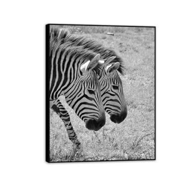 Imagem de SDYJ6GSW Imagens de animais preto e branco para decoração de parede Duas cabeças de cavalo pretas zebra hartmann impressão de cavalo imagem de cavalo pintura de arte de parede zebra decoração de