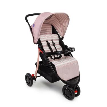 Imagem de Carrinho de Bebê Toffy Rosa Listras- Cosco Kids