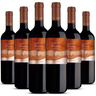 Imagem de Kit Caixa Fechada 6 Garrafas Carmen Discovery Carménère - Kit Divvino