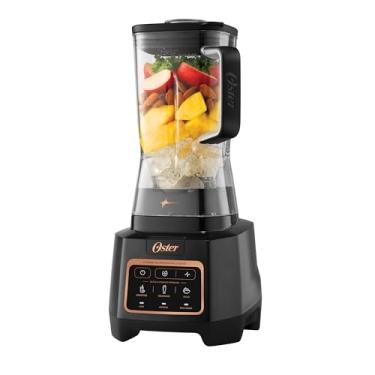 Imagem de Oster Extreme Mix Blender, liquidificador de alta velocidade de 1500 W com folha de 10 pontos, batedeira de cozinha de 64 onças com programas automáticos