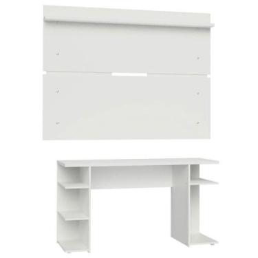 Imagem de Mesa Gamer Madesa e Painel para até 65 Polegadas Branco