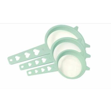 Imagem de Peneiras Love Jogo com 3 Peças Kit 9, 11 e 15 cm para Cozinha Cores Ve